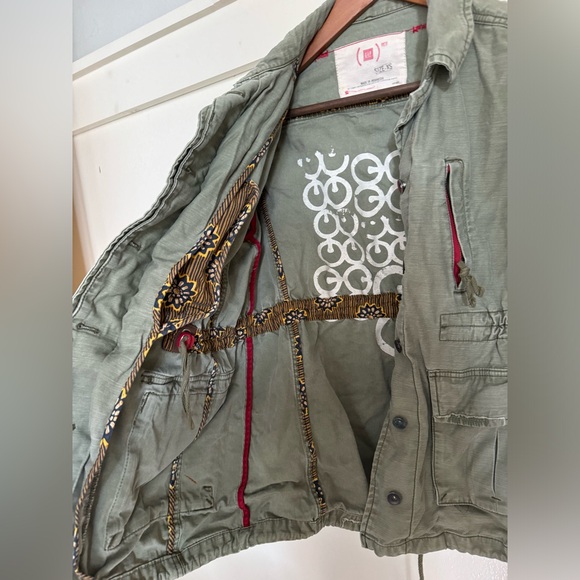 Vintage GAP XS Green Cargo Military Bomber Y2K Jacket - Picture 8 of 11